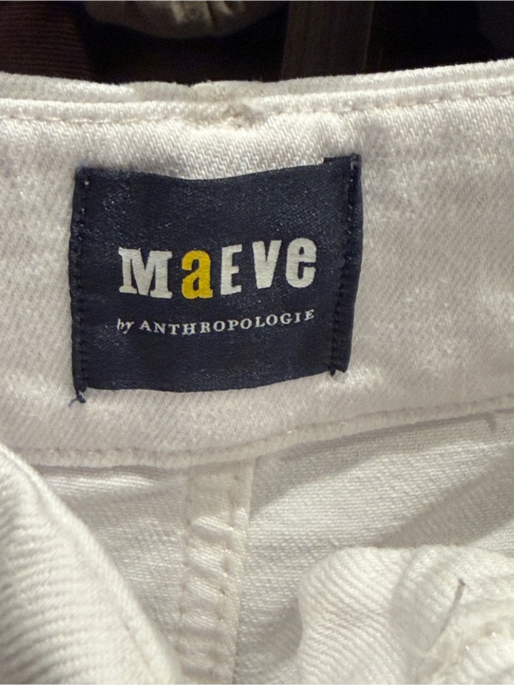 Maeve White the Collette High-Waisted Wide Leg Jeans 26Tall - Picture 3 of 4